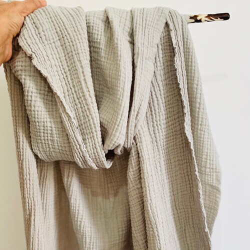 Muslin travel blanket, 100% cotton double layer muslin gauze, handmade shops gift, lightweight throw blanket for your flight, packed ecological