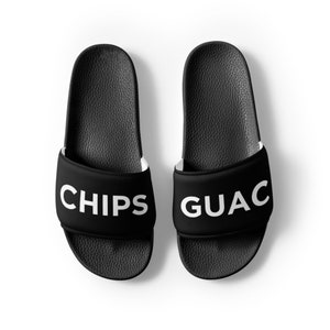 Chipotle Chips & Guac Sandals, Foodie Gift, Mexican Food, Tacos, Burritos, Foodie Slides
