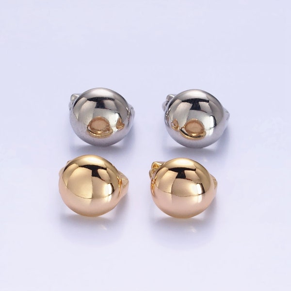 Half Sphere Ball Dome Huggie Hoop Earrings, Minimalistic Gold Plated Cartilage Earring Jewelry for Women, 1 Pair