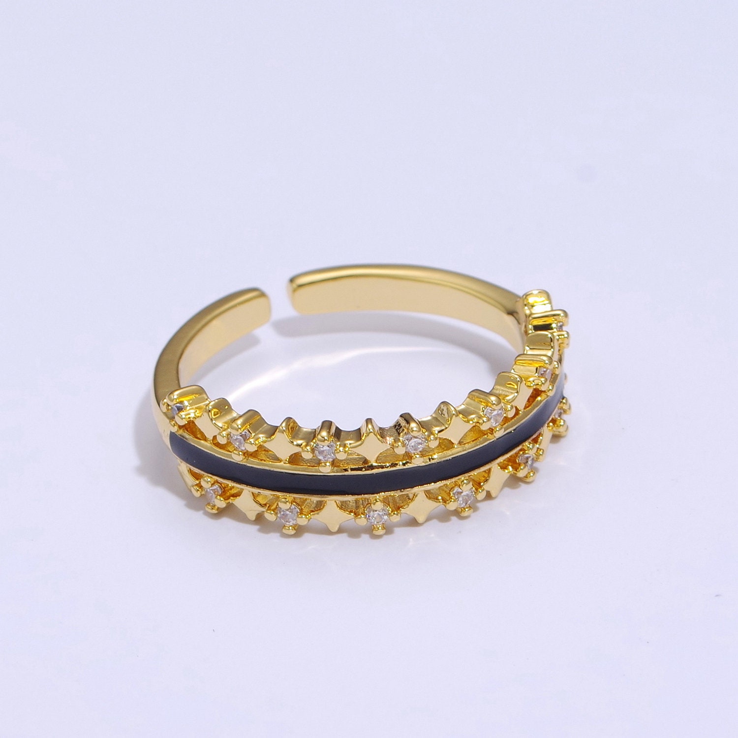 Enamel Star Ring – Baby Gold