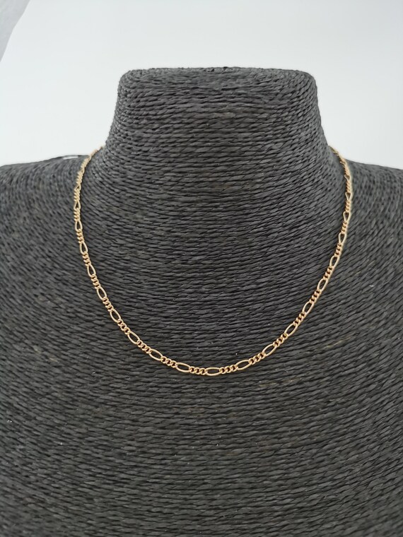 18k gold 2024 plated figaro chain