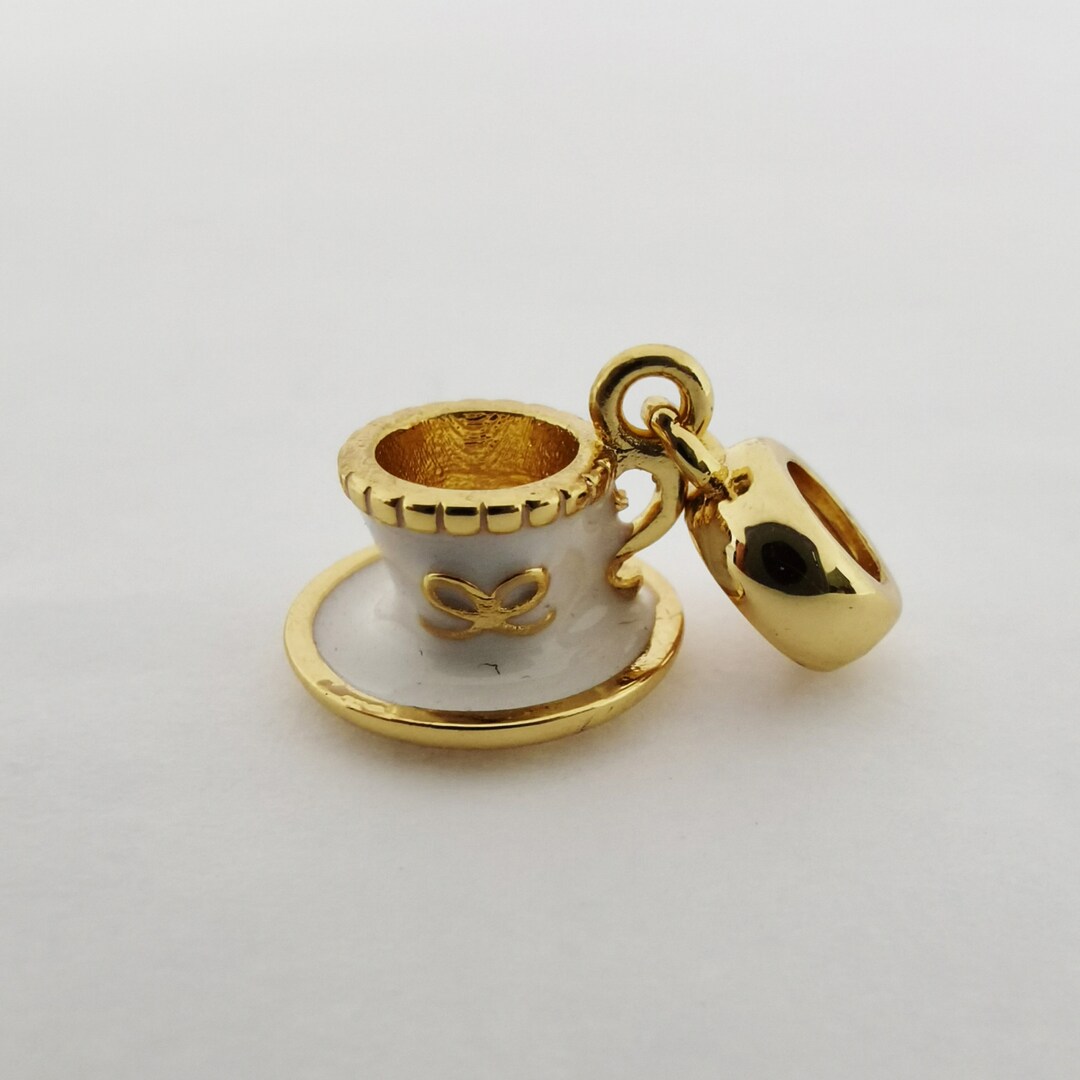 1pc 15x12x12mm Wholesale Metal Gold Teacup Charm Charms for Etsy