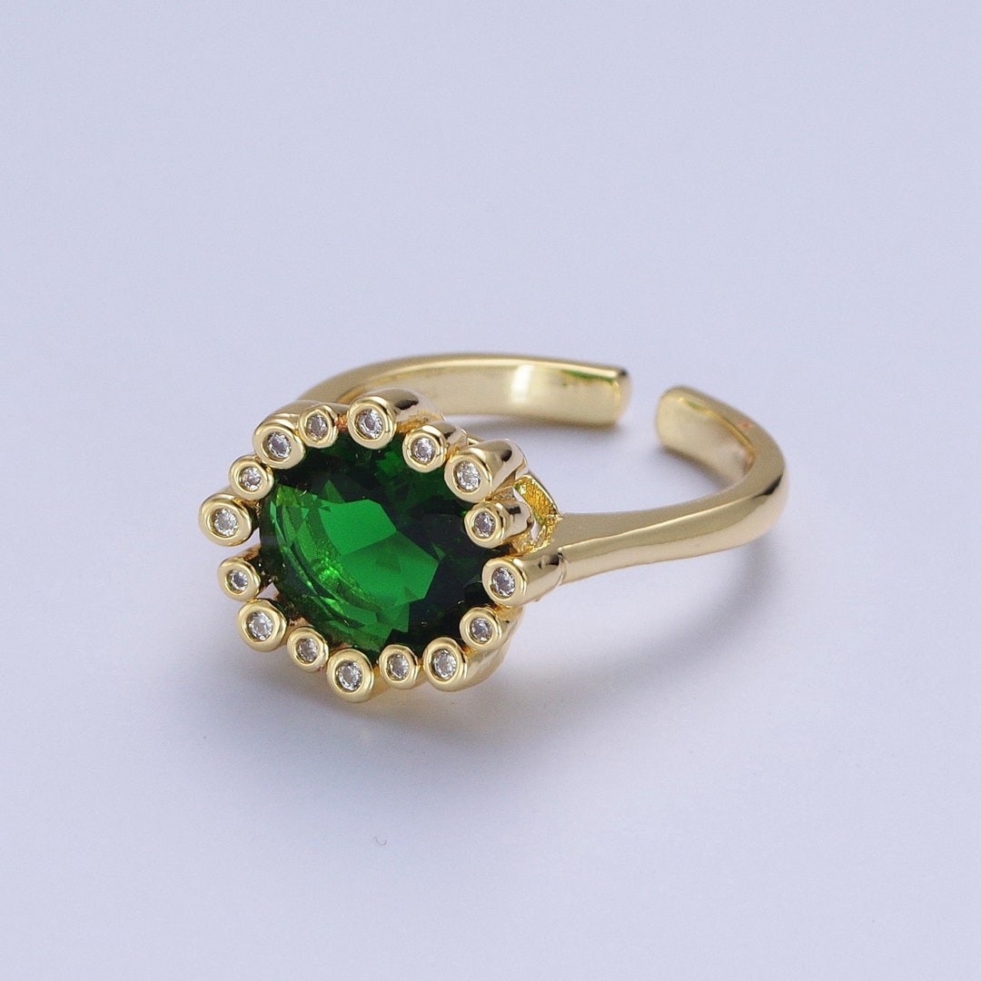 Pale Green Oval Stone Ring main image 0