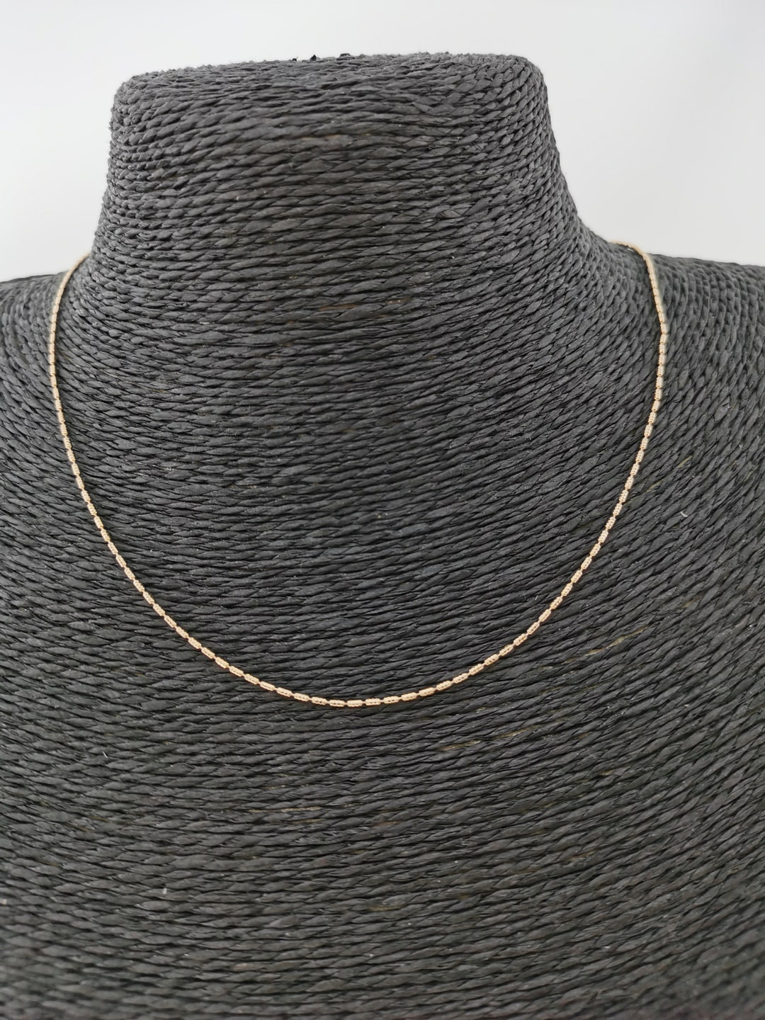 18K 17.5 Inch Real Gold Plated Bead Necklace Chain for Jewelry Etsy