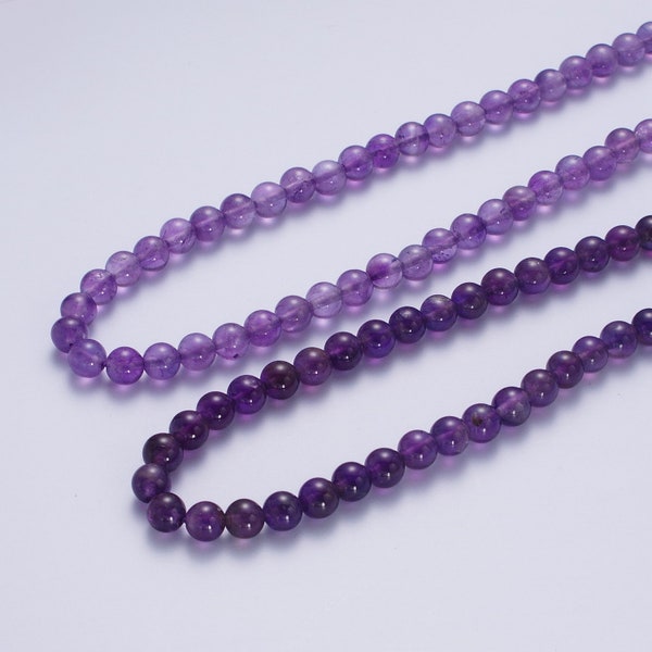 Light or Dark Purple Amethyst Beaded Necklace Jewelry for Women, 24K Gold Filled Fastener, 16.0 Inches with 2 Inch Extender