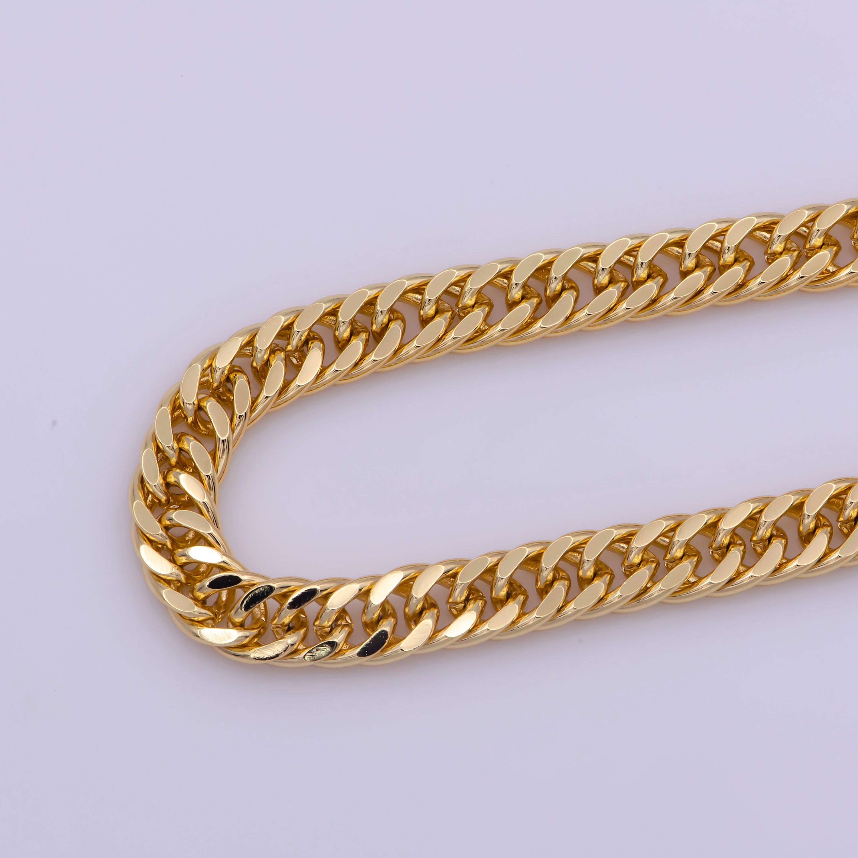 16K Gold Filled Cuban Link Curb Chain 