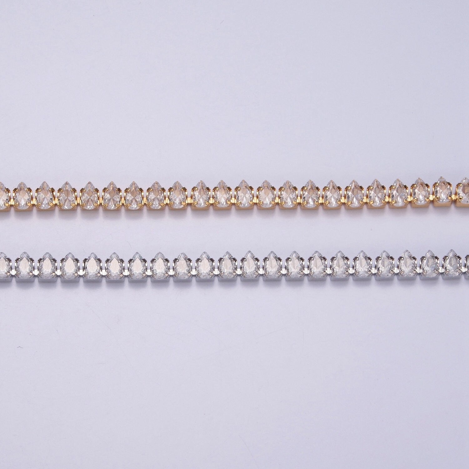 Silver Tennis Necklace or Bracelet Extender With AAAA Cubic Zirconia Round  Stones 3.1mm. Length 2. Please Measure for Fit Non Refundable -  Hong  Kong
