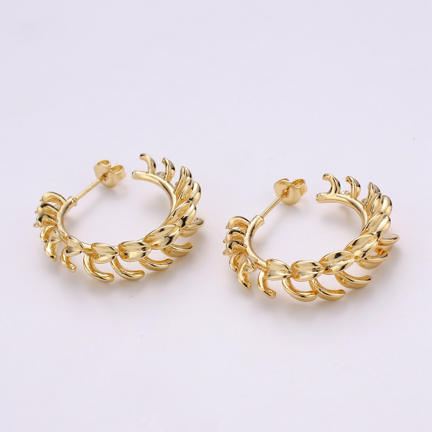 Sona Creation Gold Plated AD Stone Stud Earrings