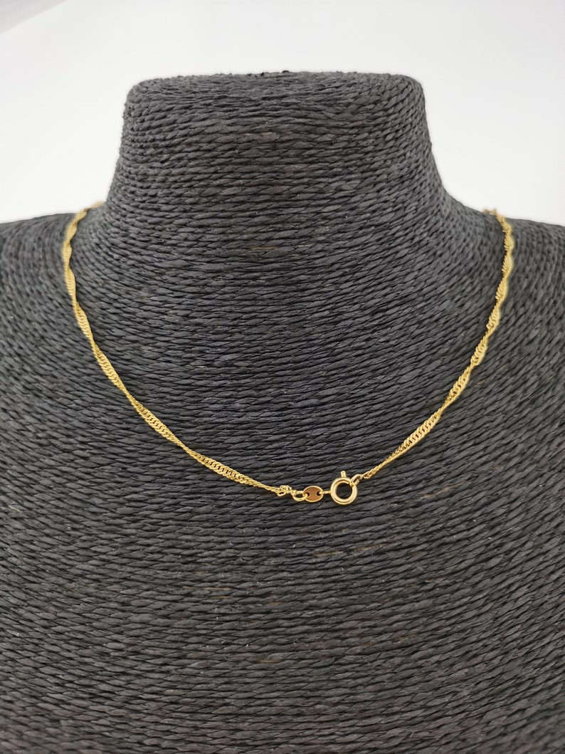 24K 24.5 Inch Real Gold Plated Singapore Necklace Chain for Etsy