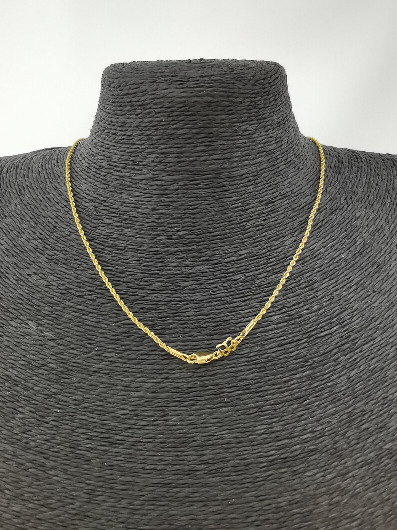 24K 19.5 Inch Real Gold Plated Rope Necklace Chain for Jewelry - Etsy