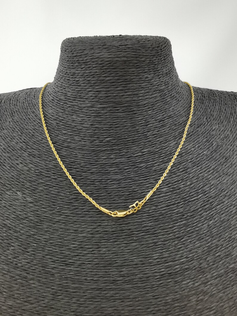24K 19.5 Inch Real Gold Plated Rope Necklace Chain for Jewelry Etsy