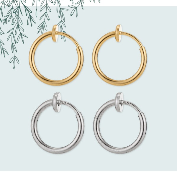 Simple Thin Tube Hoop Earrings, Small Dainty Gold Filled Earrings, Gold or Silver, 1 Pair