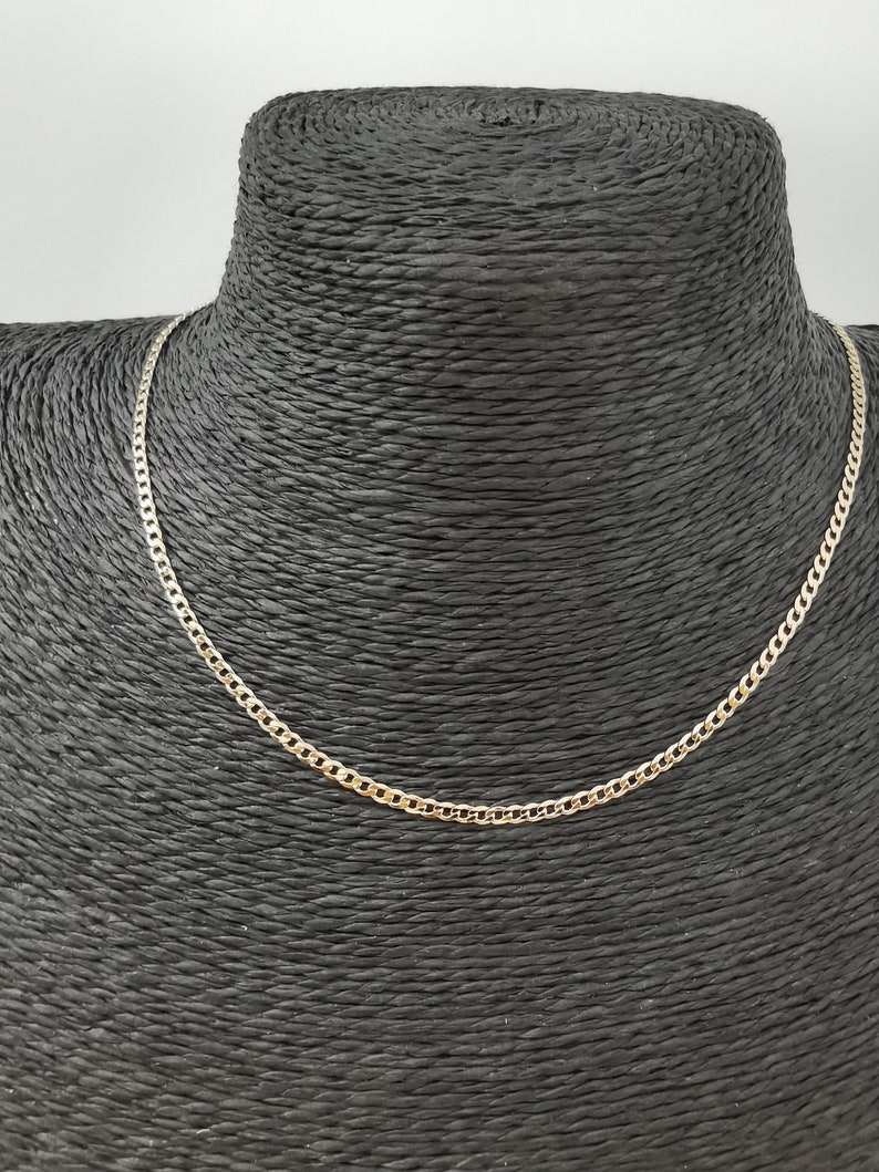 Real Gold Plated Curb Necklace Chain 