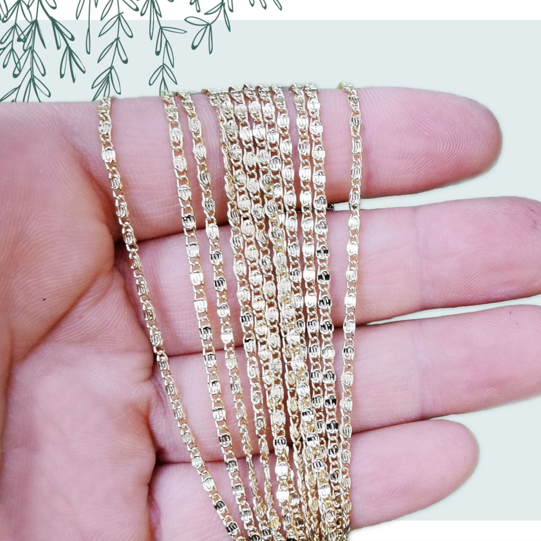 14K Gold Filled Scroll Chain Necklace for Jewelry Making Etsy