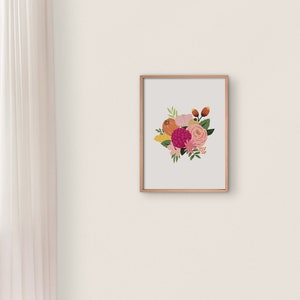 Flowers Wall Art Printable Floral Poster Floral Nursery Print Flower Bouquet Baby Girl Room Decor Wall Decor Baby Shower Gift image 7