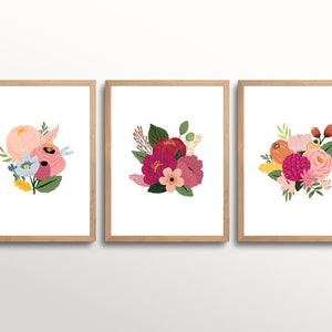 Flowers Wall Art Printable Floral Poster Floral Nursery Print Flower Bouquet Baby Girl Room Decor Wall Decor Baby Shower Gift image 9