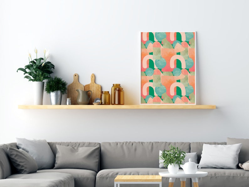 Abstract Printable Wall Art Modern Art Contemporary Poster Colorful Pattern Print Wall Decor Digital Print Instant Download image 2