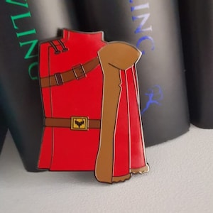 SECONDS Red Dress Robe | Enamel Pin Badge