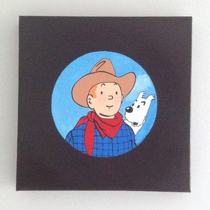 Tintin e Snowy, Ritratto di Tintin su tela, Album di fumetti di Tintin, Tintin in America