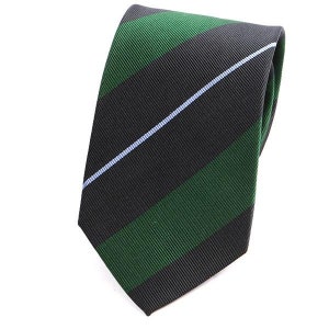 Mens Tie, Striped Silk Tie Green Bold Striped, Men&#39;s Tie