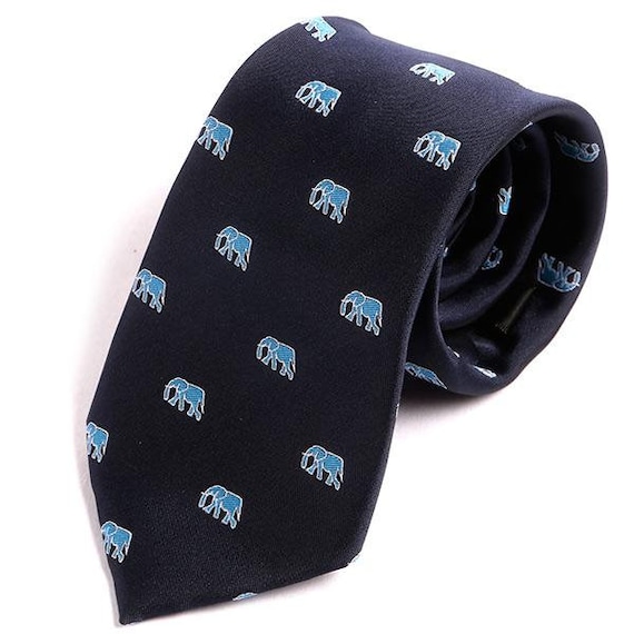 elephant print tie