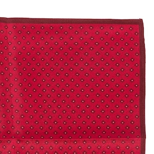 Bordeaux Diamond Silk Pocket Square 32cm