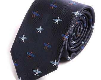 Navy Blue Surfer Tie 7.5cm, Gift for Him