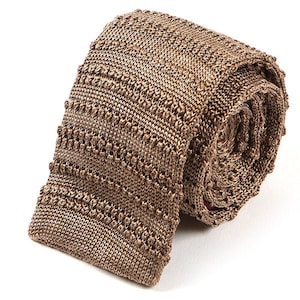 Curtis Brown Striped Silk Knitted Tie 6cm