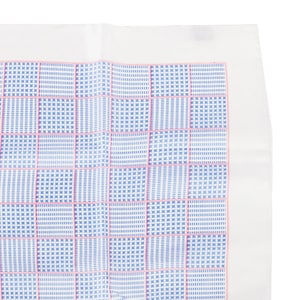 Blue And Pink Squares Large Silk Pocket Square
