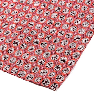 Orange Multicoloured Motif Pocket Square | Gift for Him