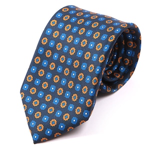 Blue Monte Motif IMS Tie 7.5cm