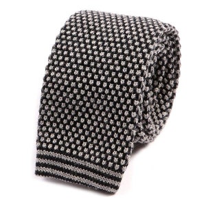 Fiji Grey Knitted Tie
