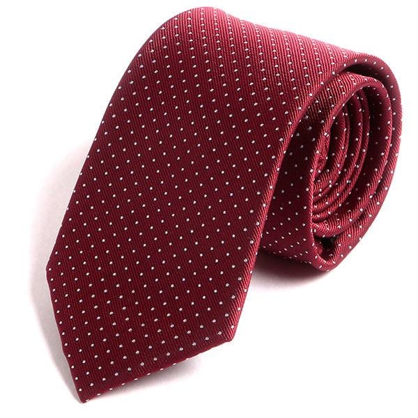 Mens Tie Subtle Red Mini Dots 7.5cm Ply Tie, Gift for Him