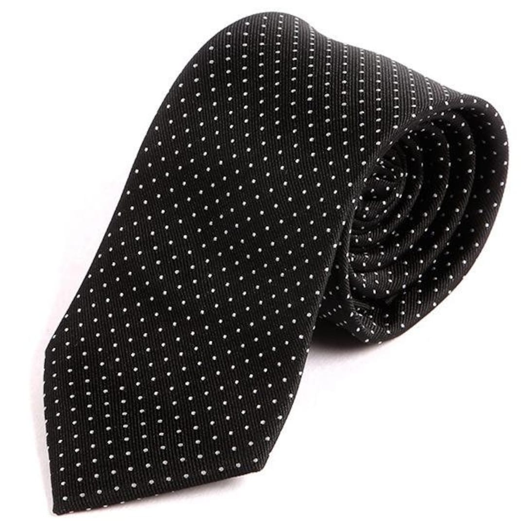 Mens Tie Subtle Black Mini Dots 7.5cm Ply Tie, Gift for Him - Etsy