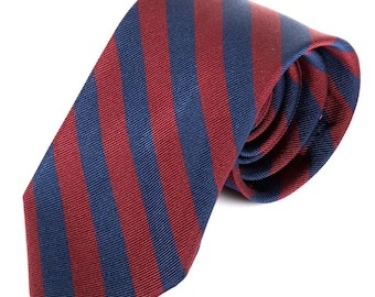 E. Marinella シルク ネクタイ ネイビー ストライプ E. Marinella