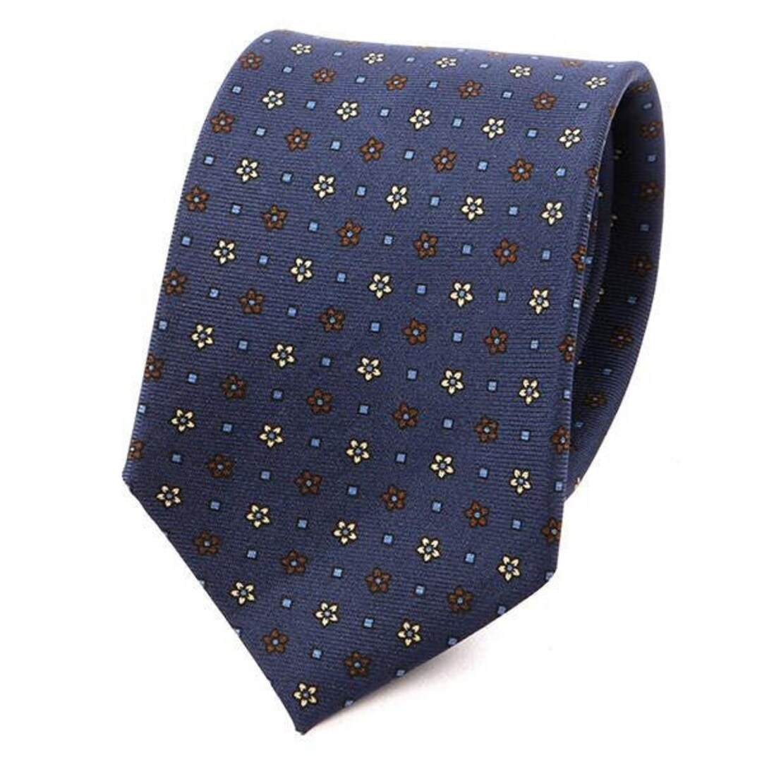 Unique Navy Floral Macclesfield Silk Tie Etsy UK