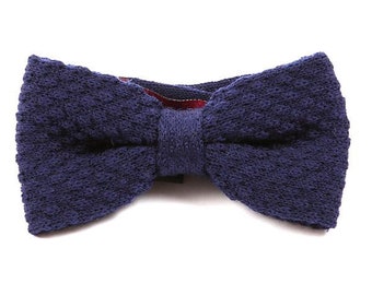 Blue Wool Bow Tie, One of One