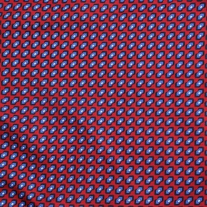 Red & Navy Blue Optic Pocket Square