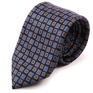 Deji Blue Duo Motif IMS Tie 7.5cm