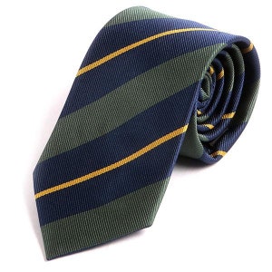 Blau & Grün mutig 7cm gestreifte Krawatte, Geschenk für Ihn