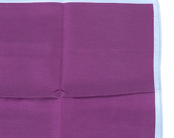Pañuelo de bolsillo grande de seda morado 42 cm
