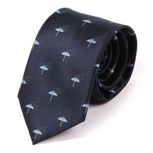 Blue Umbrella Patterned IMS Tie
