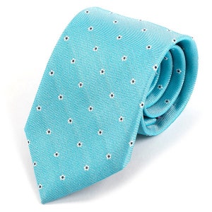 Basilio Light Blue Floral Tie 8cm