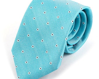 Basilio Light Blue Floral Tie 8cm