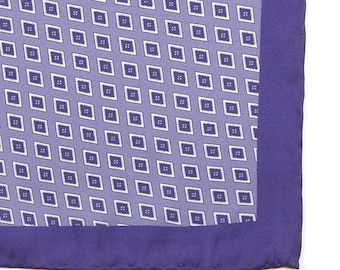Púrpura Vintage Diamond Mac 33cm Pocket Square