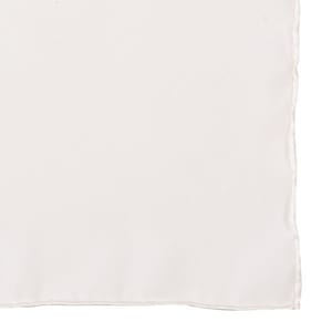 White Silk Pocket Square