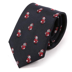 Mens Tie Blue Santa Christmas Tie, Gift for Him
