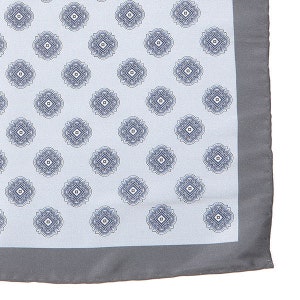 Efe Grey Motif IMS 33cm Pocket Square