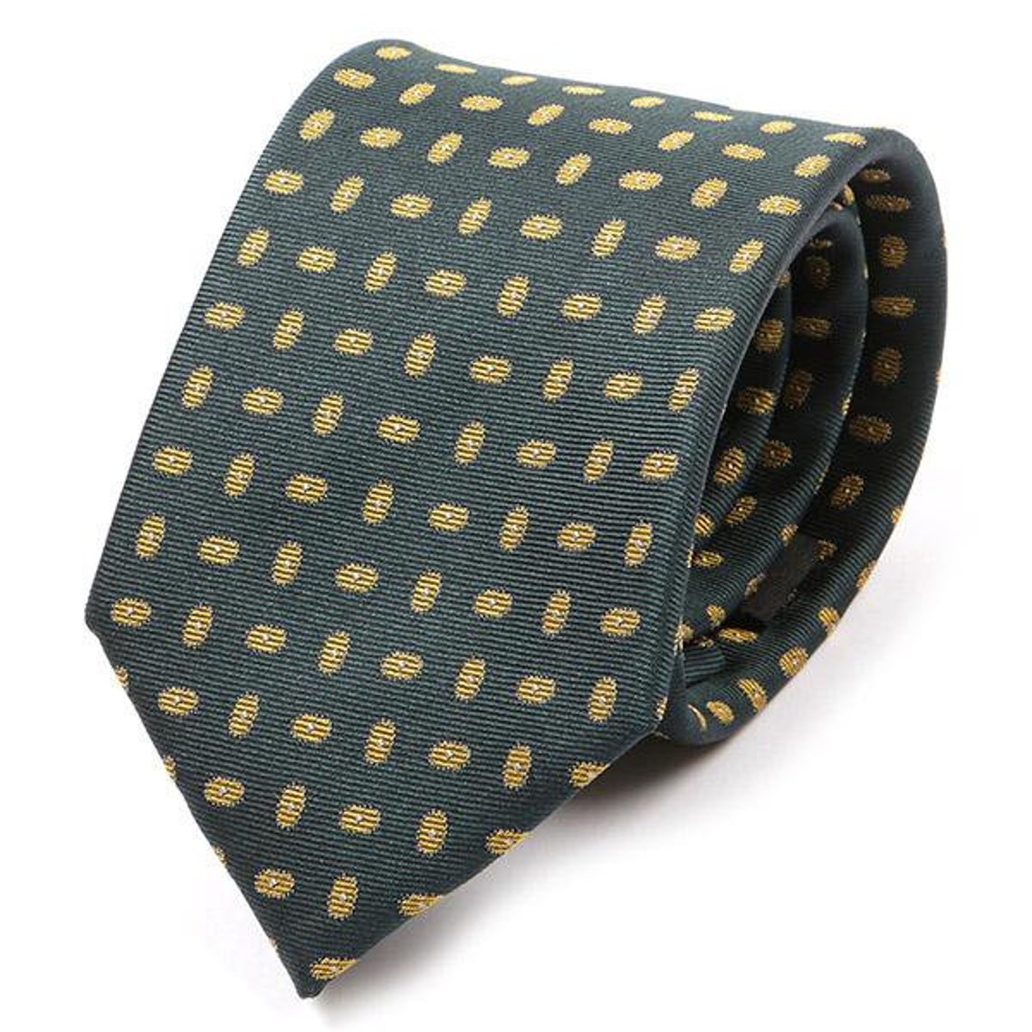 Mens Tie Silk Tie Green Patterned Silk Necktie Gift for Him Etsy