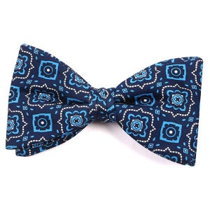Cass Blue Mac-Inspired Motif Print Bow Tie